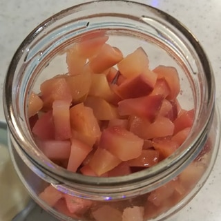 レンジで簡単、りんご煮